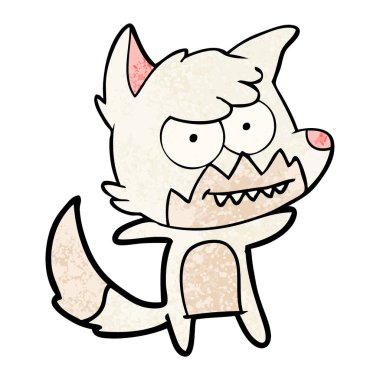 vektör çizim karikatür sırıtan Fox