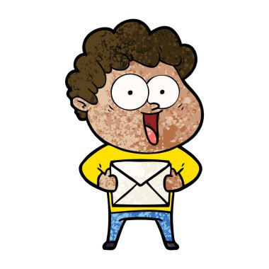 vektör çizim karikatür mutlu adam