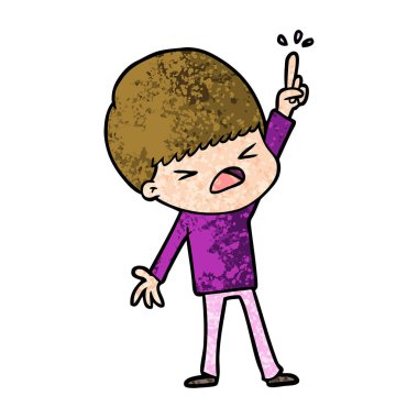 vektör çizim karikatür adam vurguladı