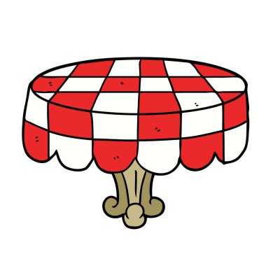 vektör çizim karikatür Cafe tablo