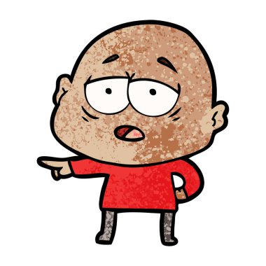 yorgun kel adam çizgi film