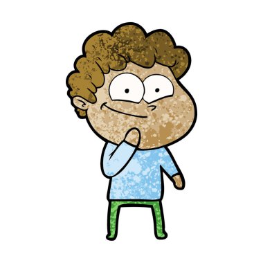 vektör çizim karikatür mutlu adam