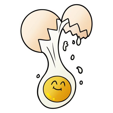 vektör çizim karikatür yumurta sarısı