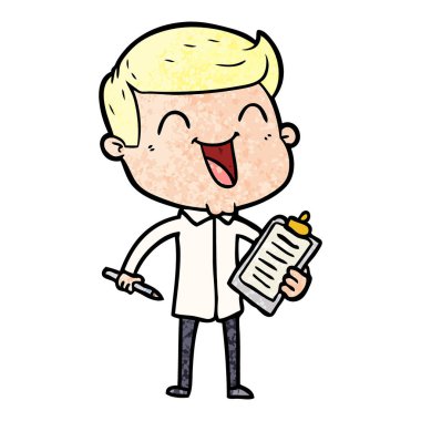vektör çizim karikatür mutlu adam