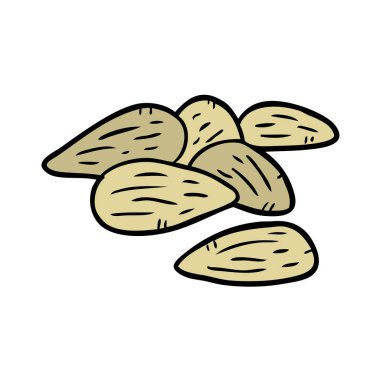 vektör çizim karikatür badem