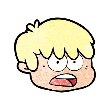 vektör çizim karikatür erkek yüz