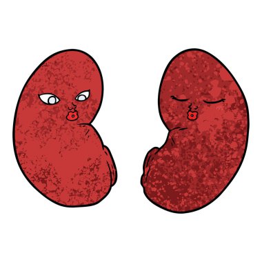 vektör çizim karikatür böbrekler