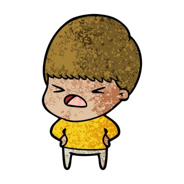 vektör çizim karikatür adam vurguladı