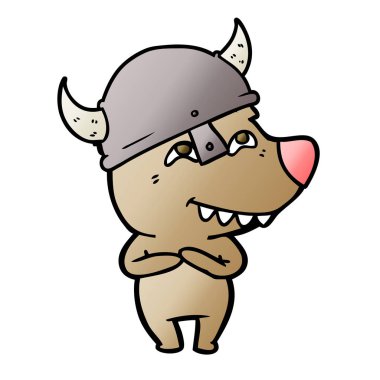 Diş gösterilen çizgi film ayı