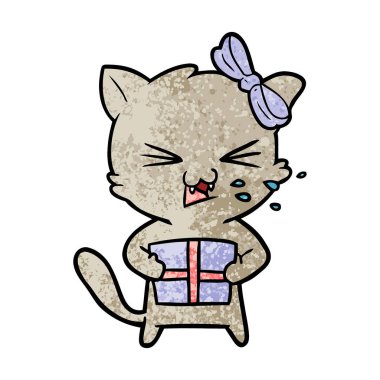 Çizgi film kedisinin vektör çizimi