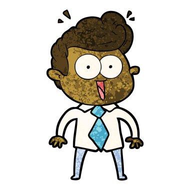 vektör çizim karikatür bakan adam