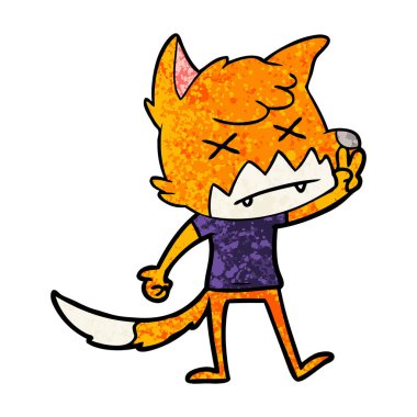 vektör çizim karikatür ölü Fox