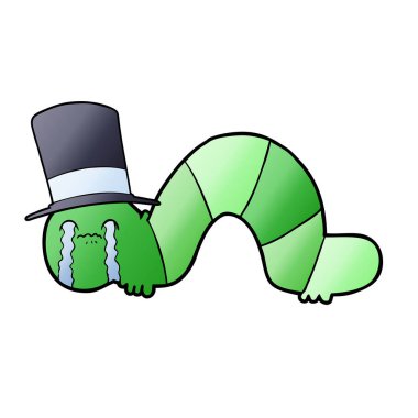 Caterpillar üzüntülerini obsessing çizgi film