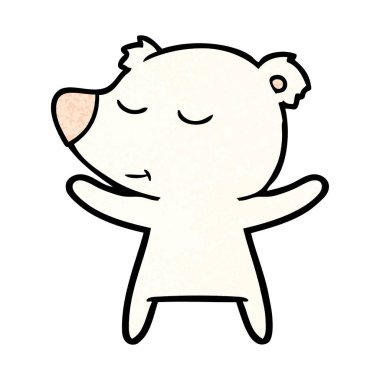 Kutup Ayısı Çizgi Filminin Vektör İllüstrasyonu