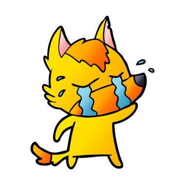 Tilki çizgi film karakteri vektör çizim