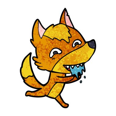 Tilki çizgi film karakteri vektör çizim