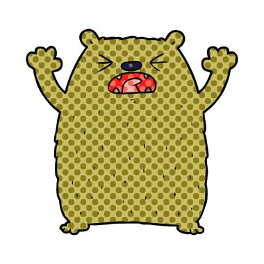 ayı çizgi film chraracter vektör çizim