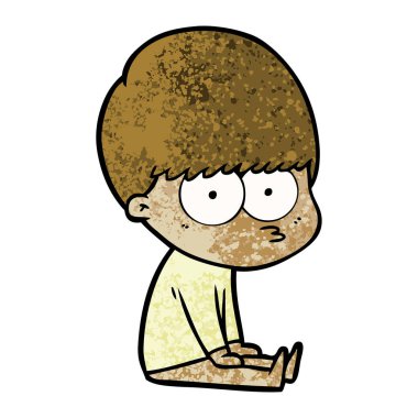 meraklı çizgi film çocuk Ector çizimi