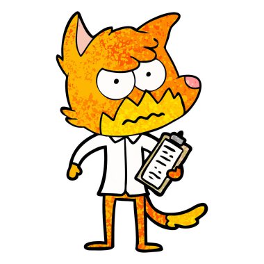 vektör çizim karikatür rahatsız fox