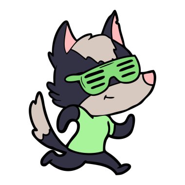 Çizgi film kurdunun vektör çizimi