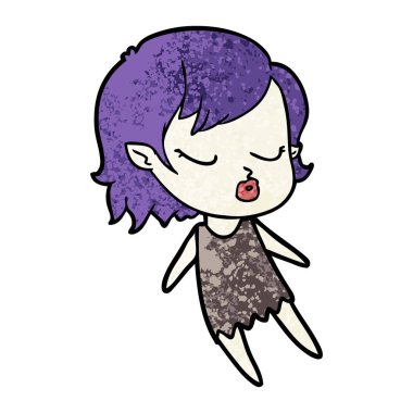 sevimli çizgi vampir kız