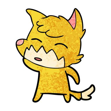 Çizgi film tilkisinin vektör çizimi