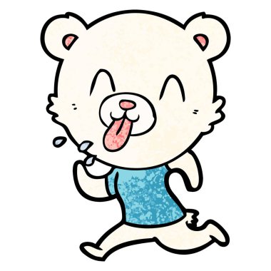 dilini kaba karikatür kutup ayısı