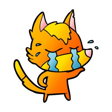 Tilki çizgi film karakteri vektör çizim