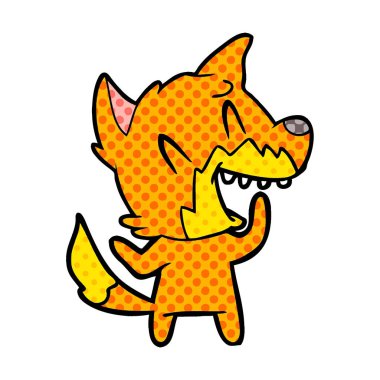 Tilki çizgi film karakteri vektör çizim