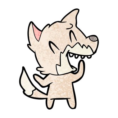 Tilki çizgi film gülen vektör çizim