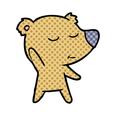 ayı çizgi film chraracter vektör çizim