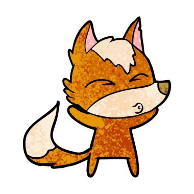 Tilki çizgi film karakteri vektör çizim