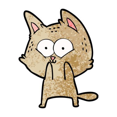 Çizgi film kedisinin vektör çizimi