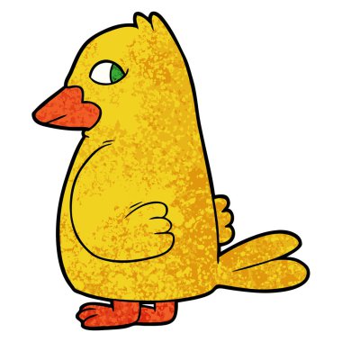 Çizgi film kuşunun vektör çizimi