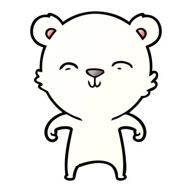 Kutup Ayısı Çizgi Filminin Vektör İllüstrasyonu