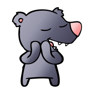 ayı çizgi film karakteri vektör çizim 