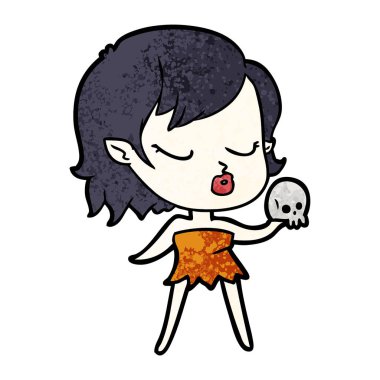 sevimli çizgi vampir kız