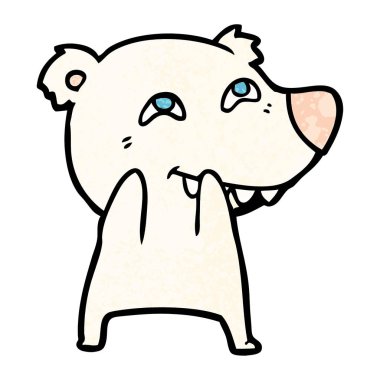 çizgi film kutup ayısı diş gösterilen