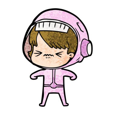 kızgın çizgi film alan kız