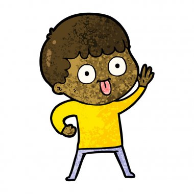  vektör çizim karikatür adam bakıyor