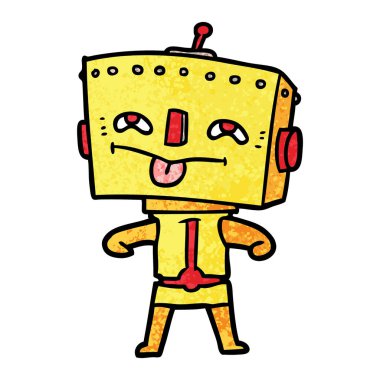 Çizgi film robotunun vektör çizimi
