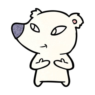 Kutup Ayısı Çizgi Filminin Vektör İllüstrasyonu