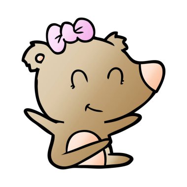 ayı çizgi film karakteri vektör çizim 