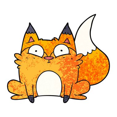 Çizgi film tilkisinin vektör çizimi