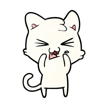 Çizgi film kedisinin vektör çizimi