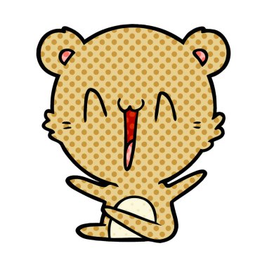 ayı çizgi film chraracter vektör çizim