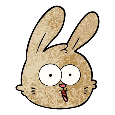 vektör çizim karikatür tavşan yüzü