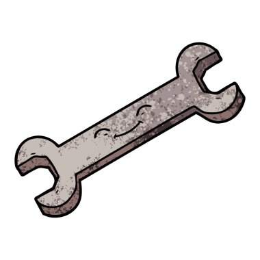 vektör çizim karikatür somun anahtarı