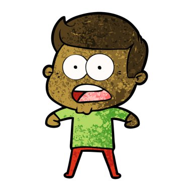 vektör çizim karikatür dostum şok