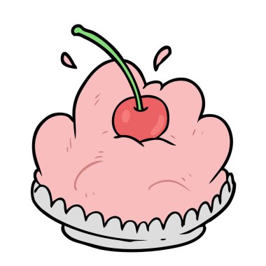 çizgi film lezzetli tatlı vektör çizim 